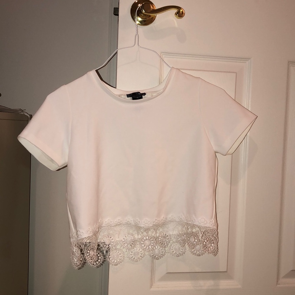 White AQUA crop top size M